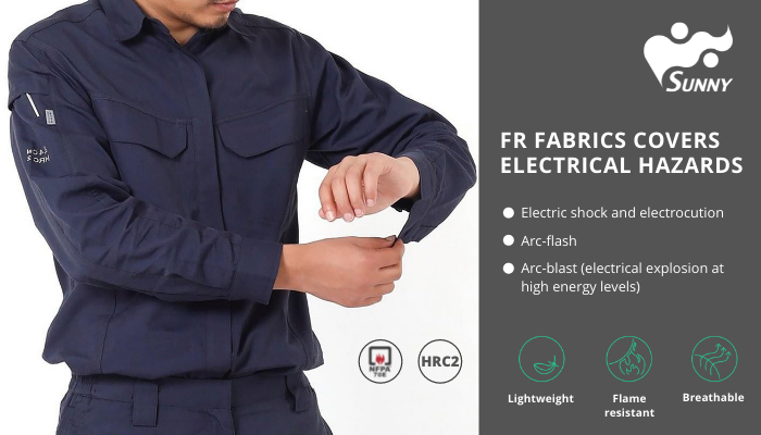 FR fabrics Covers Electrical Hazards
